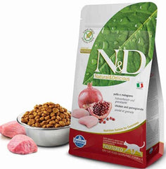 N&D Prime Tahılsız Tavuklu ve Narlı Kısırlaştırılmış Yetişkin Kedi Kuru Maması 1,5 kg