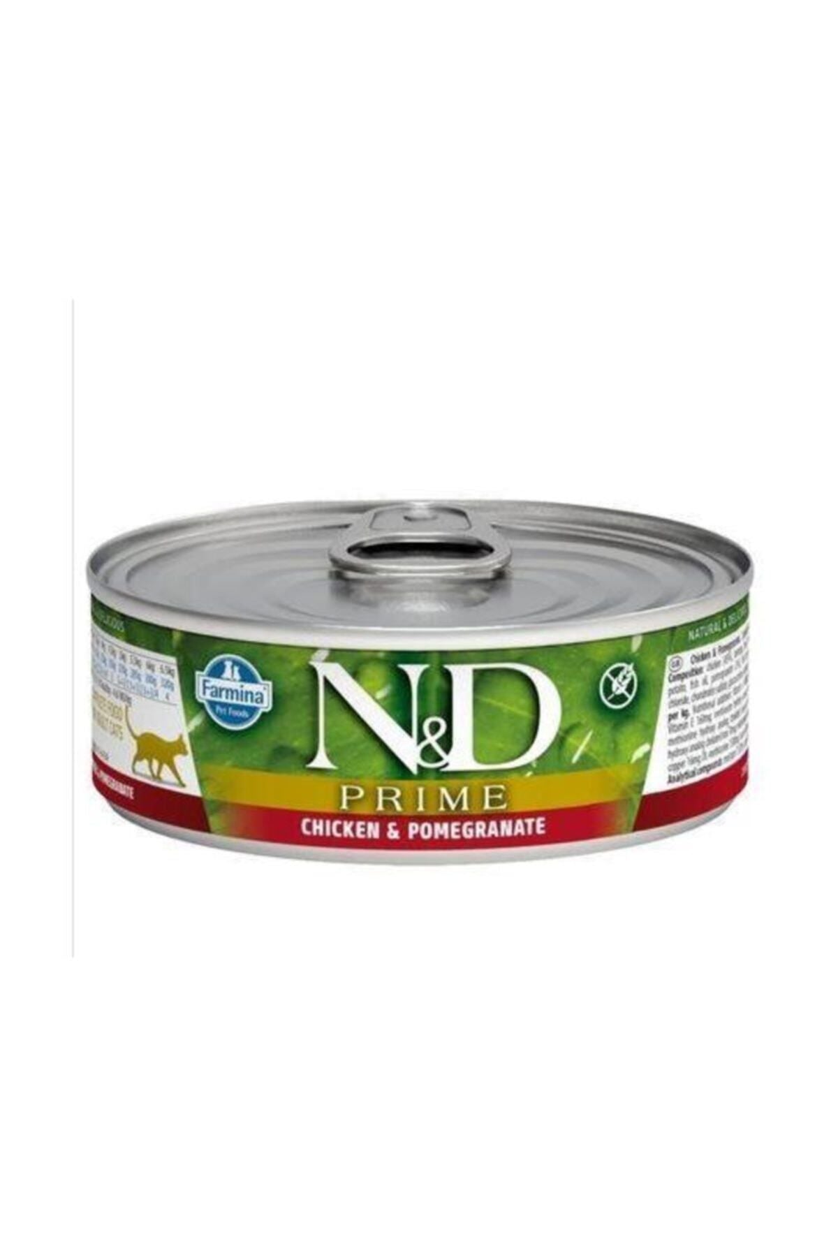 N&D Prime Tahılsız Tavuklu ve Narlı Yavru Kedi Konserve Yaş Maması 70 gr