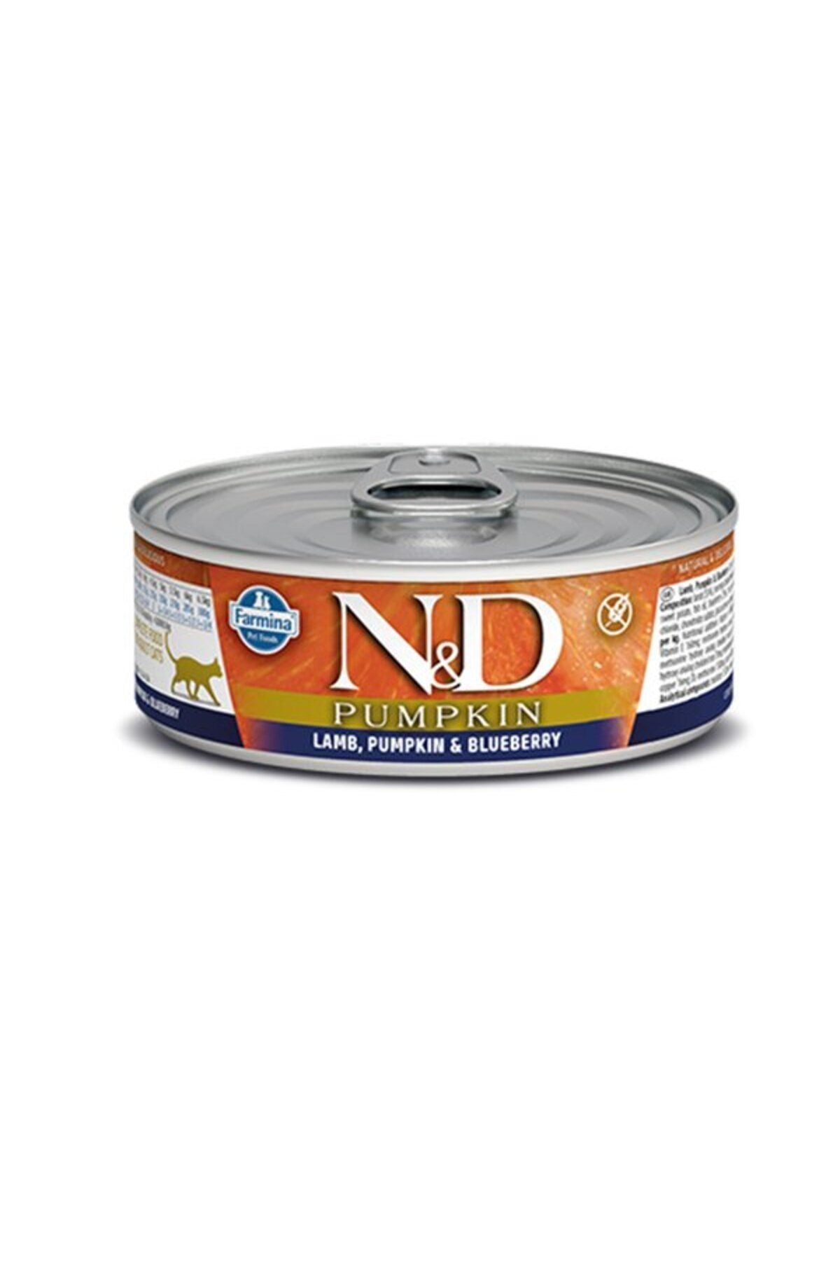 N&D Pumpkin Tahılsız Kuzulu & Balkabaklı ve Yaban Mersinli Yetişkin Kedi Konserve Yaş Maması 70 gr