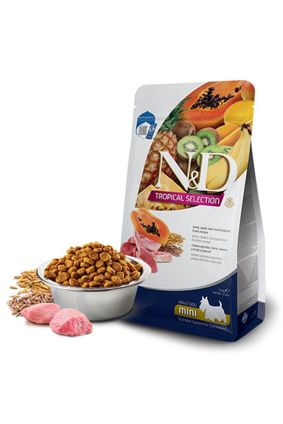 N&D Tropical Selection Kuzulu Tropikal Meyveli Mini Irk Yetişkin Köpek Kuru Maması 5 kg