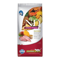 N&D Tropical Selection Tavuklu ve Tropikal Meyveli Kısırlaştırılmış Yetişkin Kedi Kuru Maması 10 kg