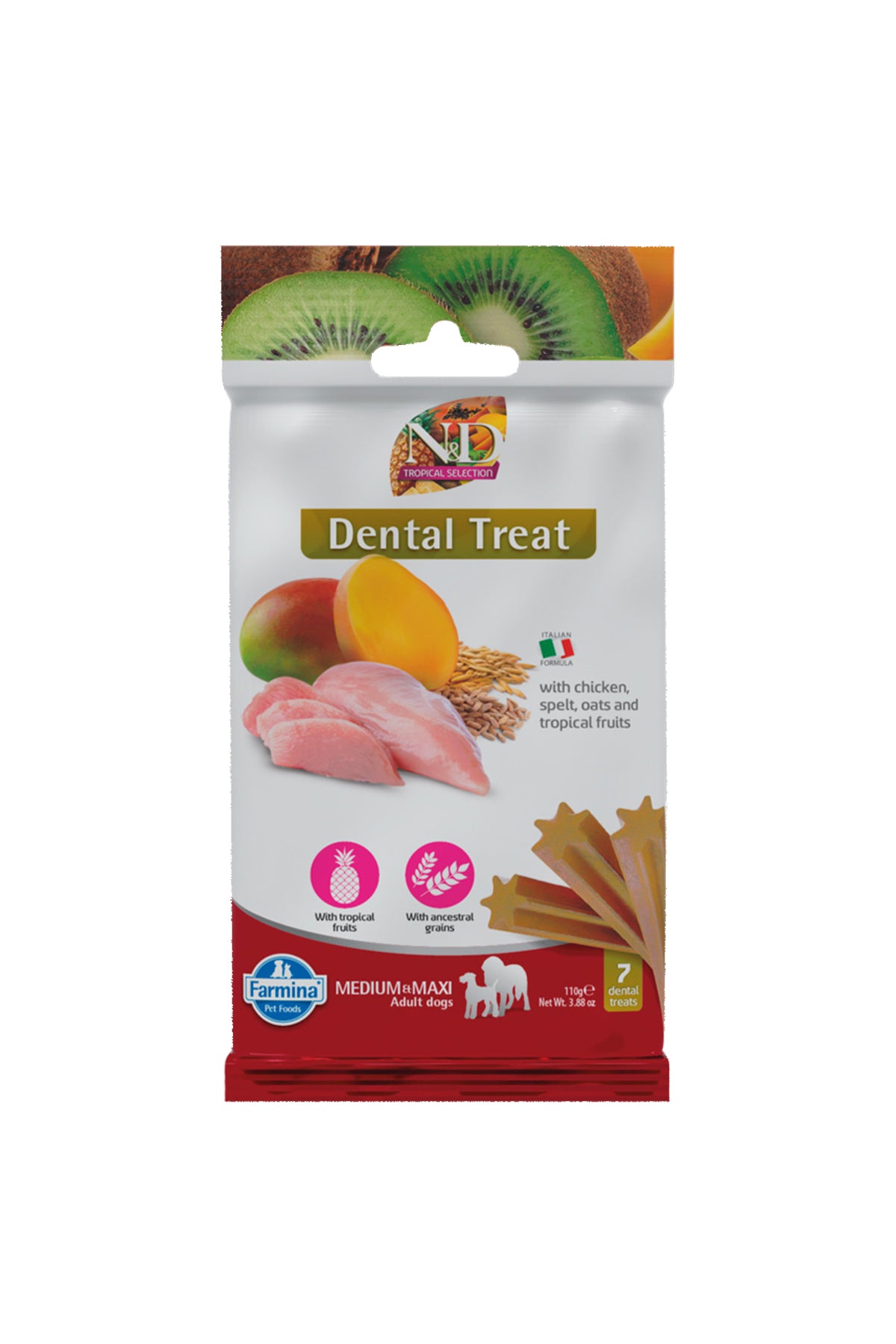 N&D Tropical Selection Tavuklu ve Tropikal Meyveli Küçük Irk Yetişkin Köpek Ödül Maması 100 gr
