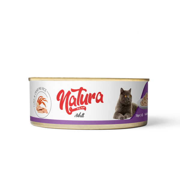 Natura Et Suyu İçerisinde Ton Balıklı ve Yengeçli Yetişkin Kedi Konserve Yaş Maması 70 gr