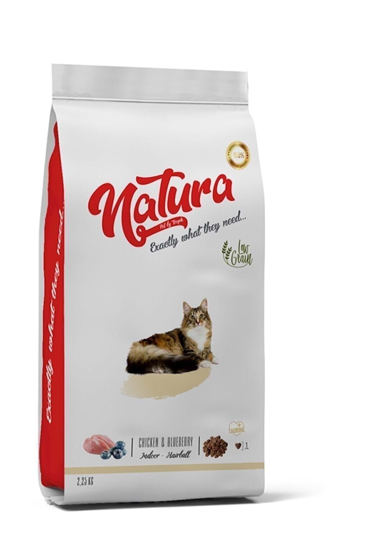 Natura Düşük Tahıllı Tavuklu Indoor Hairball Yetişkin Kedi Kuru Maması 2 kg