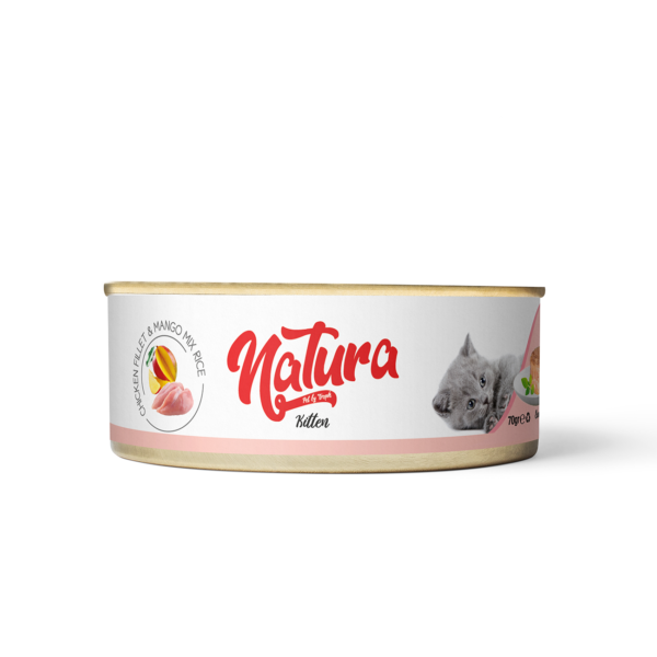 Natura Jöle İçerisinde Tavuklu ve Mangolu Yavru Kedi Konserve Yaş Maması 70 gr