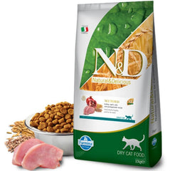 N&D A.Grain Düşük Tahıllı Hindili ve Narlı Kısırlaştırılmış Yetişkin Kedi Kuru Maması 10 kg