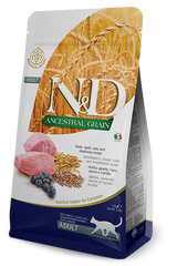 N&D A.Grain Düşük Tahıllı Kuzulu ve Yaban Mersinli Yetişkin Kedi Kuru Maması 1,5 kg