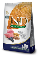 N&D A.Grain Düşük Tahıllı Kuzulu ve Yaban Mersinli Orta ve Büyük Irk Yetişkin Köpek Kuru Maması 12 kg