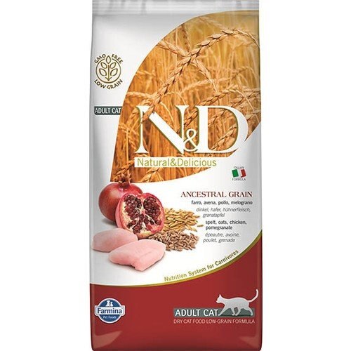 N&D A.Grain Düşük Tahıllı Tavuklu ve Narlı Yetişkin Kedi Kuru Maması 5 kg