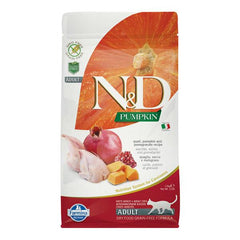 N&D Pumpkin Tahılsız Bıldırcınlı ve Narlı Yetişkin Kedi Kuru Maması 1,5 kg