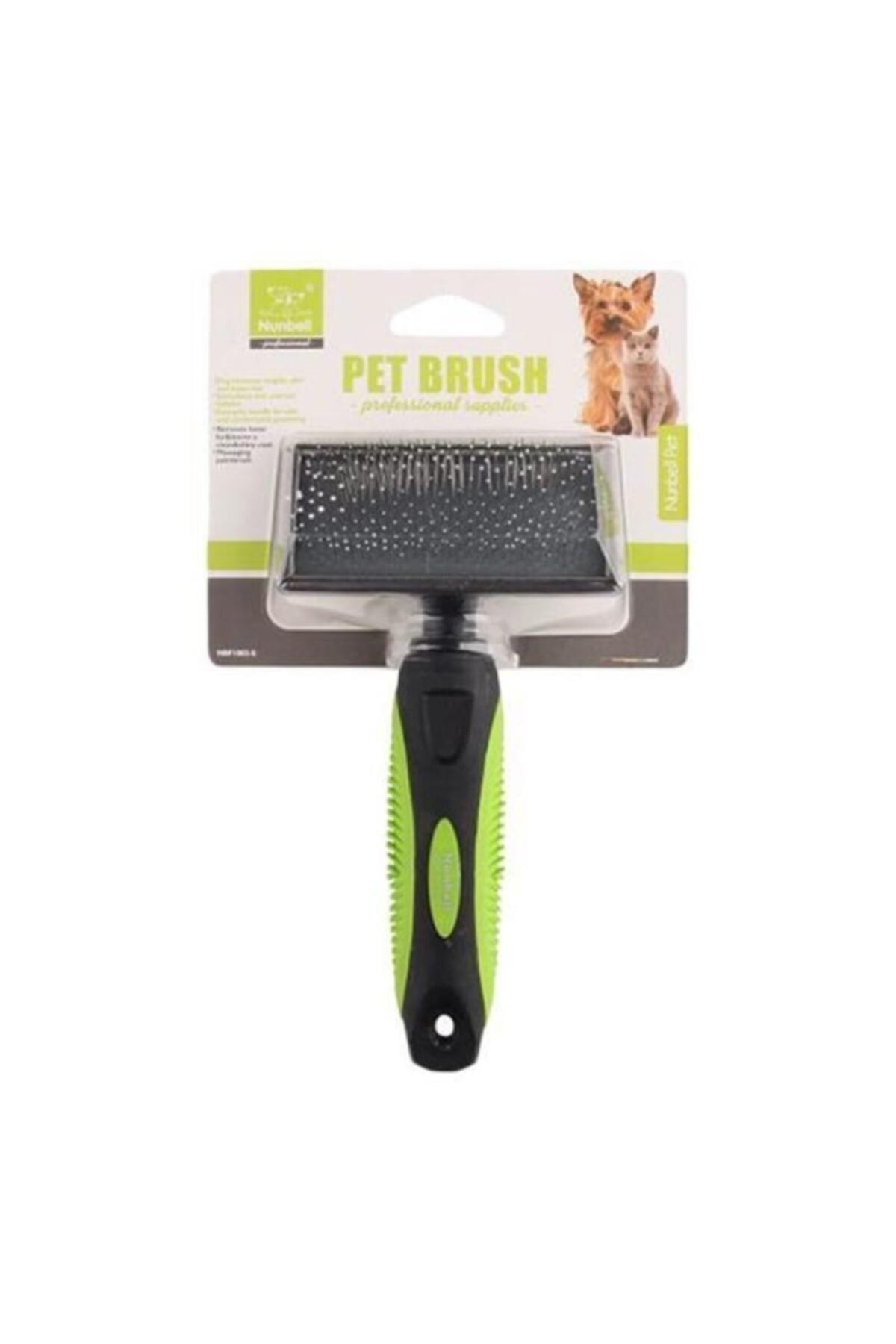 Nunbell İnce Telli Boncuk Uçlu Kedi & Köpek Tarağı S