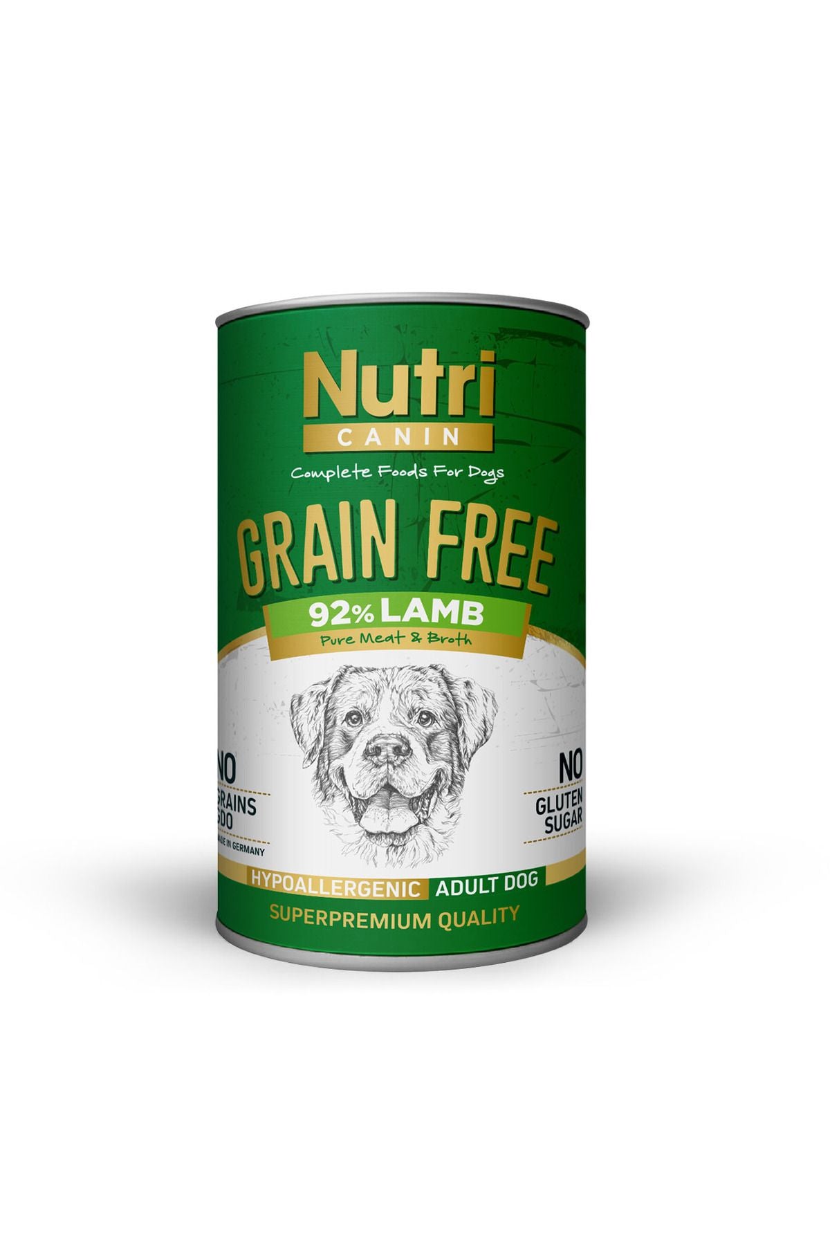 Nutri Canin Tahılsız Kuzulu ve Patatesli Yetişkin Köpek Konserve Yaş Maması 400 gr