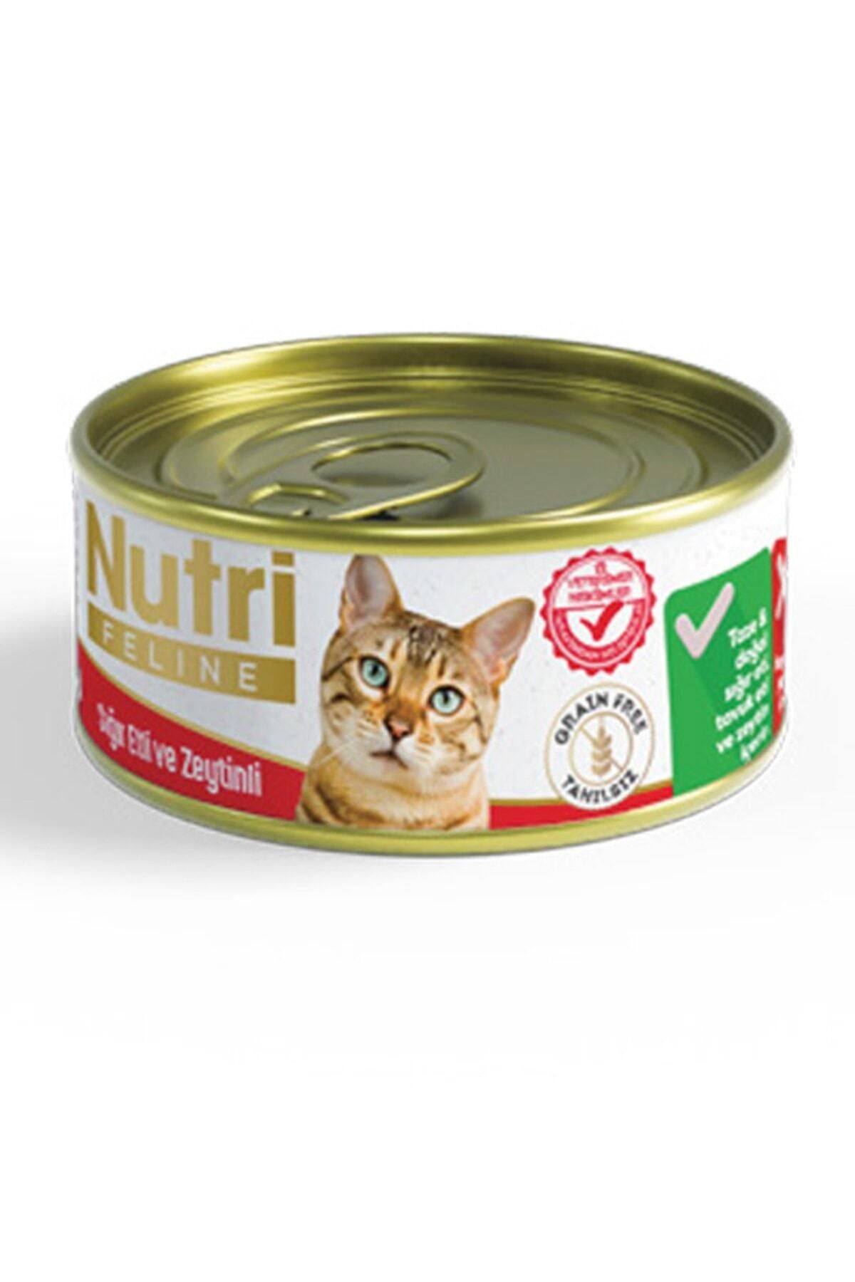 Nutri Feline Sığırlı ve Zeytinli Yetişkin Kedi Yaş Maması 85 gr