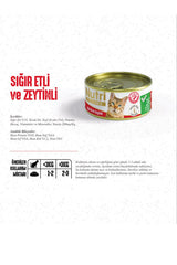 Nutri Feline Sığırlı ve Zeytinli Yetişkin Kedi Yaş Maması 85 gr