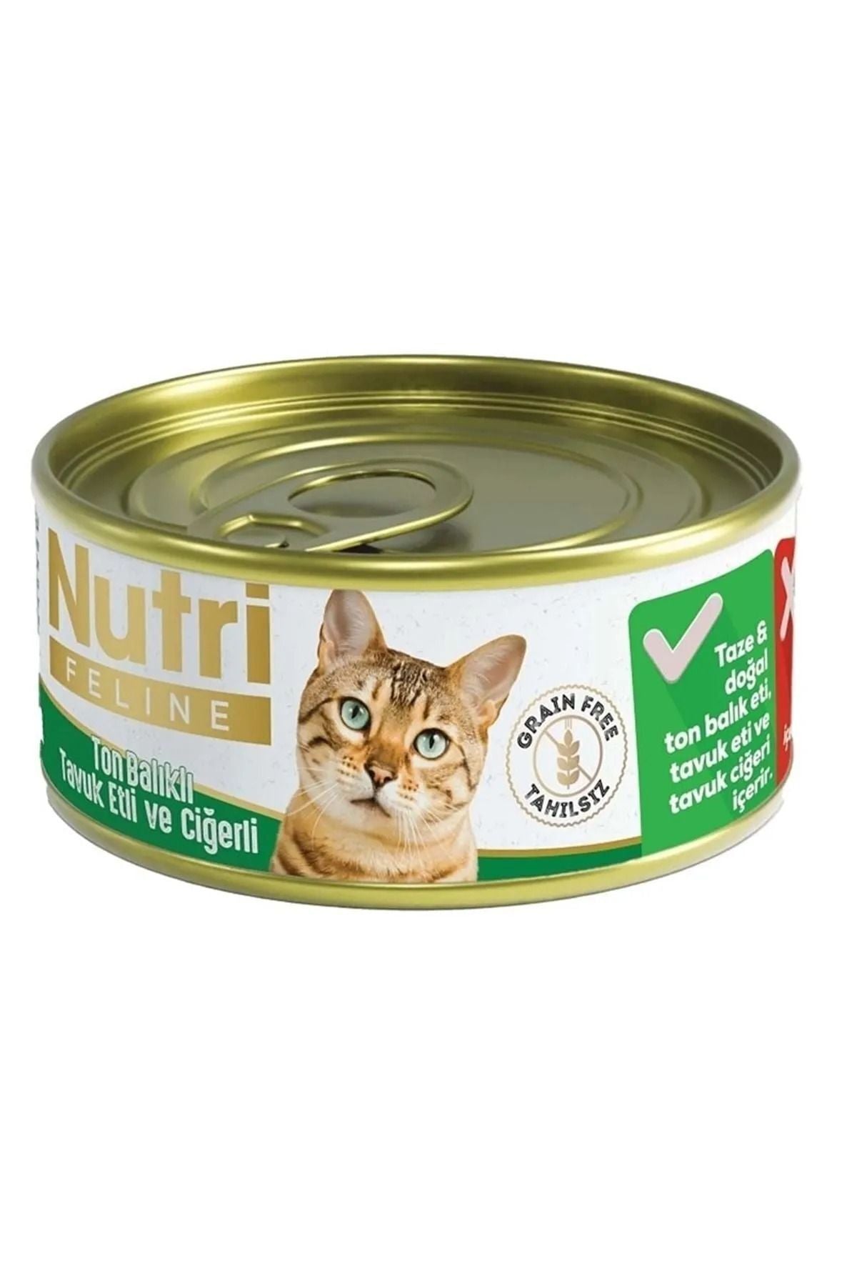 Nutri Feline Tavuklu& Ciğerli ve Ton Balıklı Yetişkin Kedi Yaş Maması 85 gr