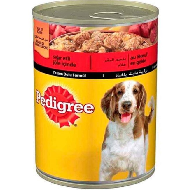 Pedigree Biftekli Yetişkin Köpek Konserve Yaş Maması 12 X 400 gr