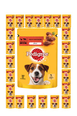 Pedigree Sığırlı ve Tavuklu Yetişkin Köpek Yaş Maması 24 X 100 gr