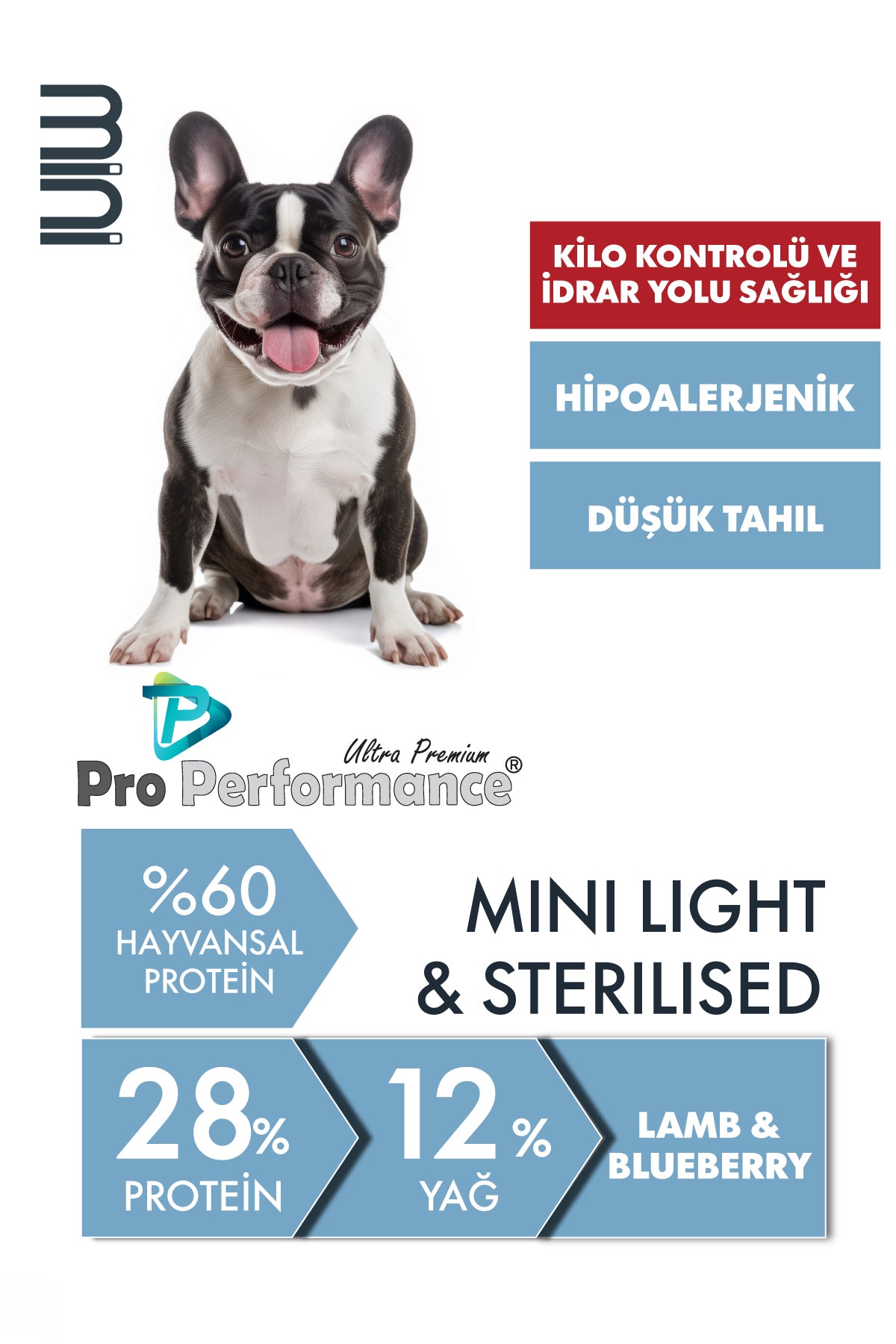 Pro Performance Kuzulu ve Yaban Mersinli Mini Irk Kısırlaştırılmış Yetişkin Köpek Kuru Maması 7 kg