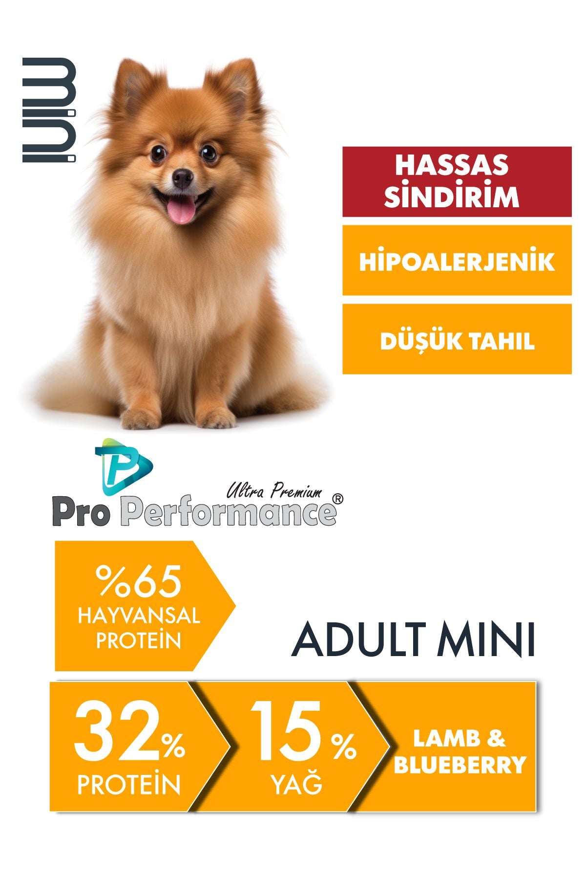 Pro Performance Kuzulu ve Yaban Mersinli Mini Irk Yetişkin Köpek Maması 7 kg