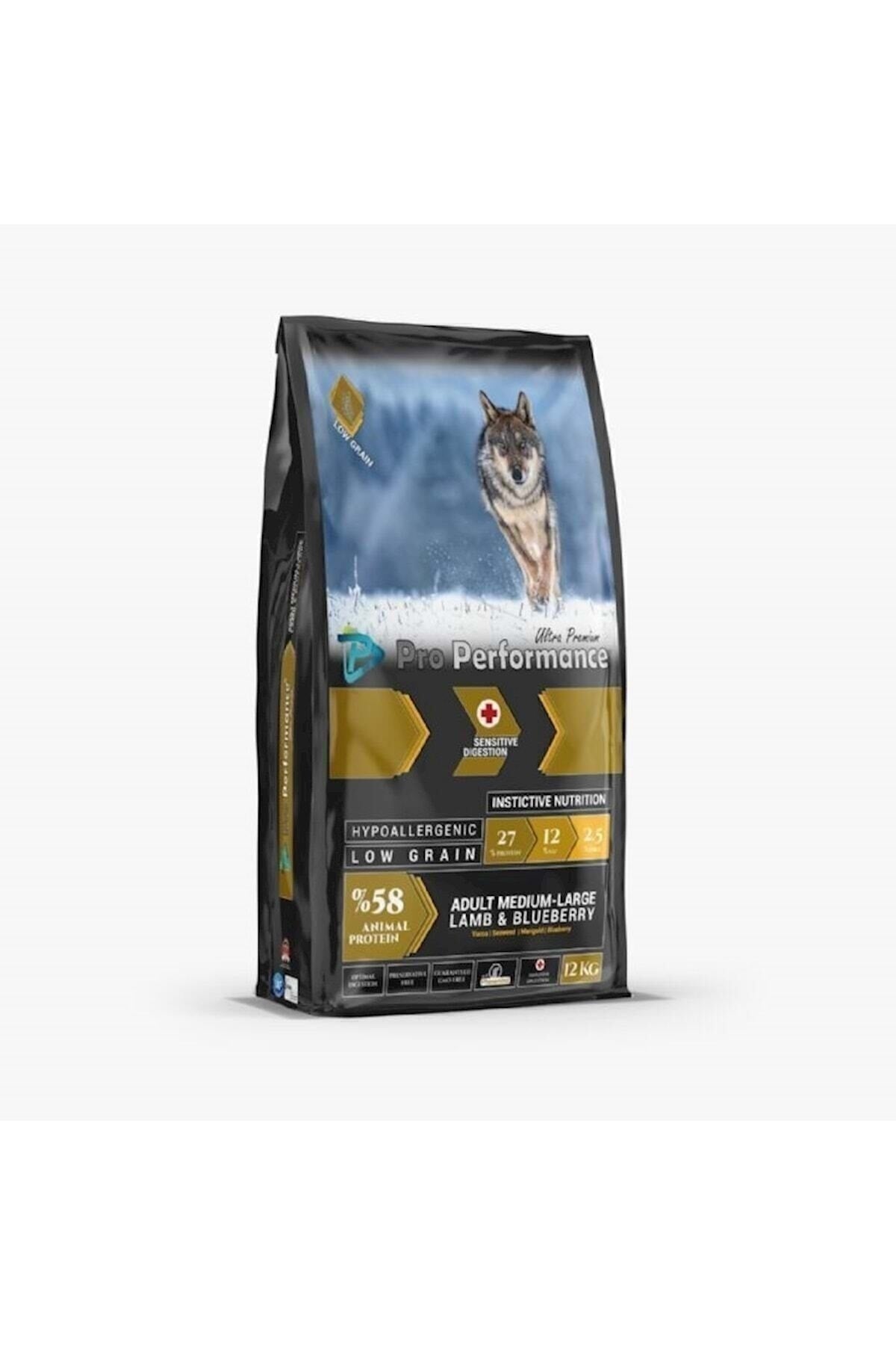 Pro Performance Kuzulu & Yaban Mersinli Orta ve Büyük Irk Yetişkin Köpek Kuru Maması 12 kg