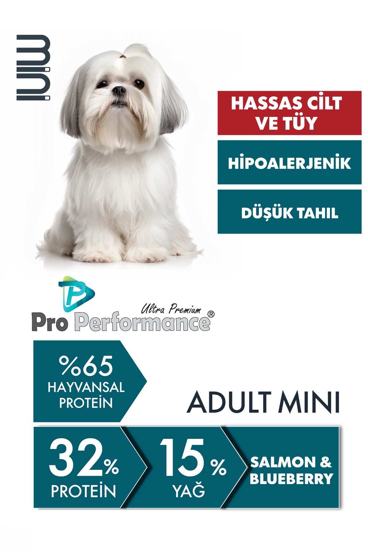 Pro Performance Somonlu ve Yaban Mersinli Mini Irk Yetişkin Köpek Kuru Maması 7 kg
