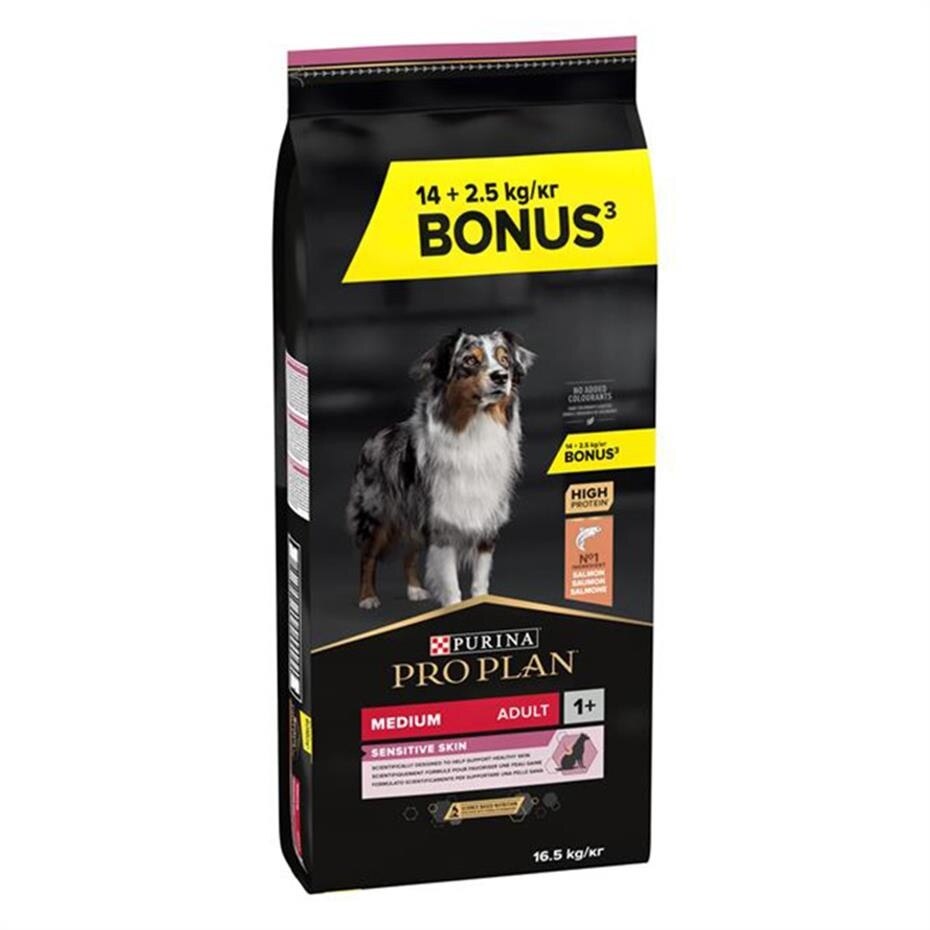 Pro Plan Somonlu Hassas Orta Irk Yetişkin Köpek Kuru Maması 14+ 2,5 kg