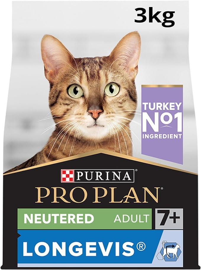 Pro Plan Hindili Kısırlaştırılmış 7+ Yaş ve Üzeri Yaşlı Kedi Kuru Maması 3 kg