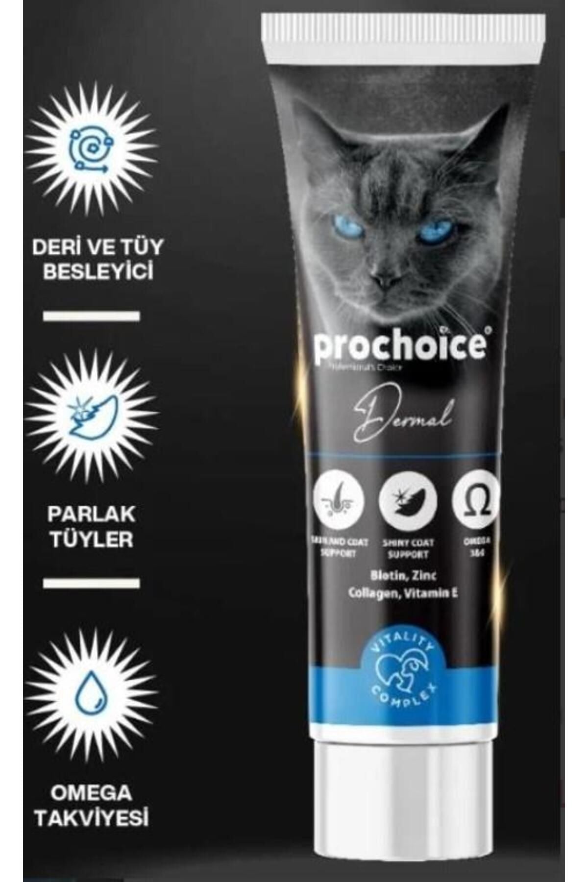 Prochoice Dermal Yetişkin Kedi Deri ve Tüy Sağlığı İçin Biyotin içerikli Macunu 100 ml