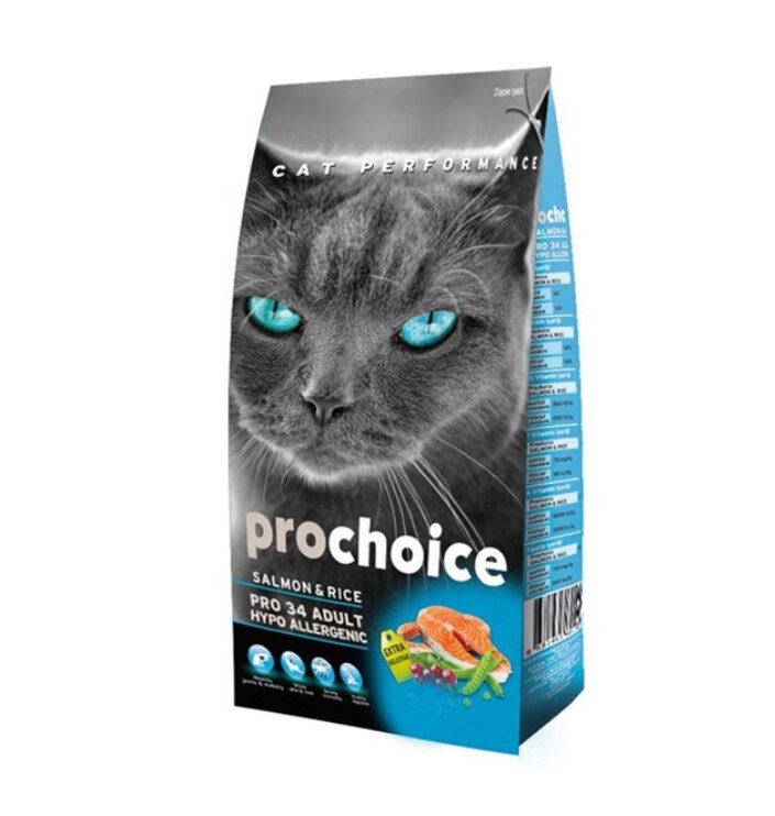 Prochoice Pro 34 Somonlu ve Pirinçli Yetişkin Kedi Kuru Maması 2 kg