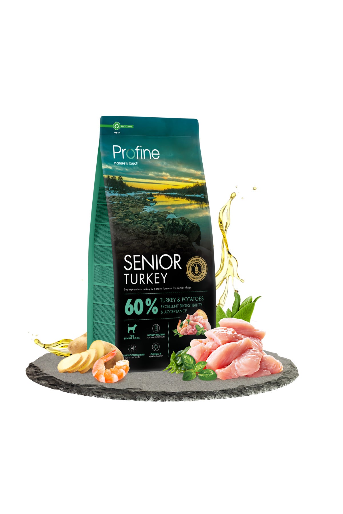 Profine Senior Hindili Glutensiz Yaşlı Köpek Kuru Maması 12 kg