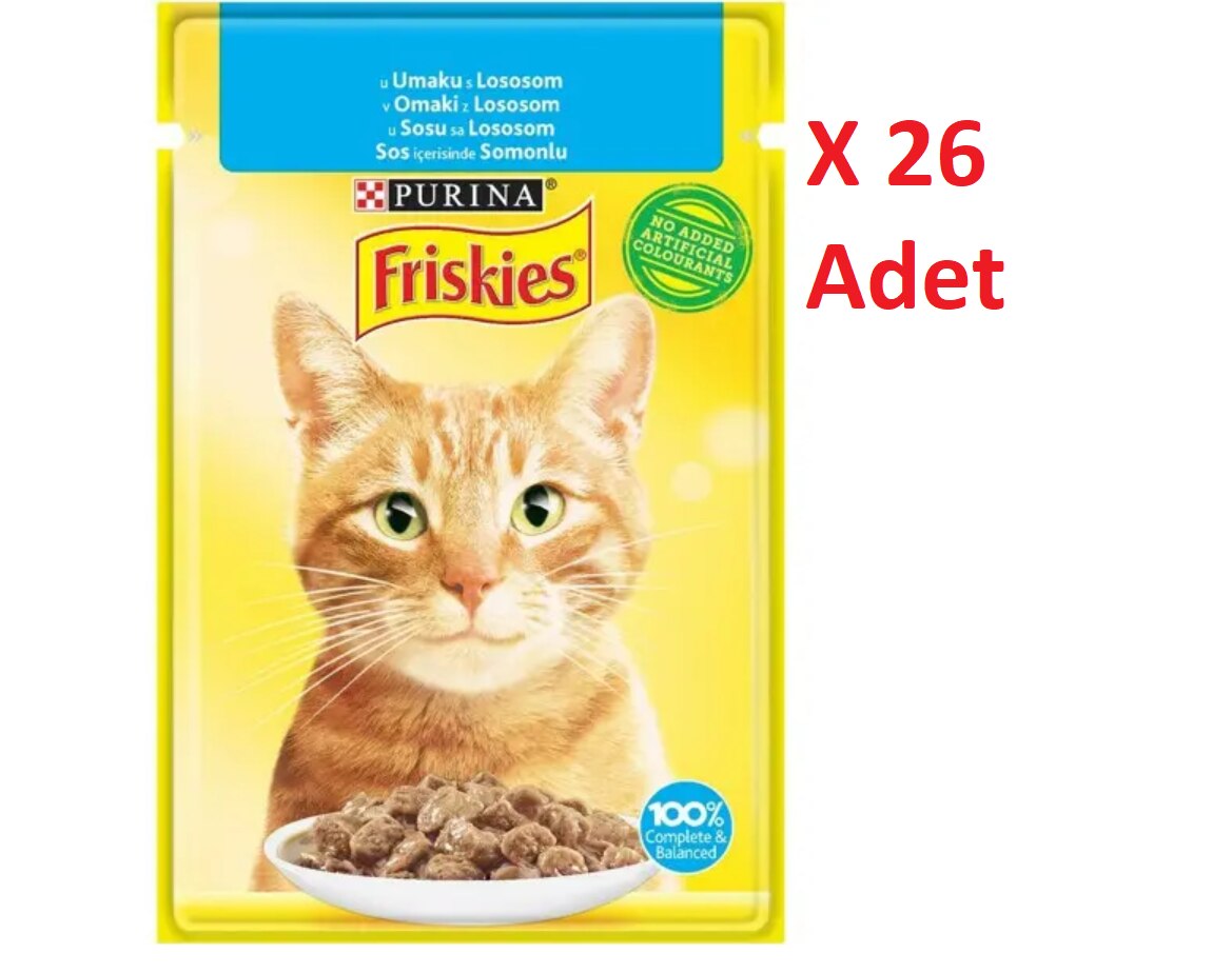 Purina Friskies Somonlu Yetişkin Kedi Yaş Maması 26 X 85 gr