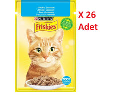 Purina Friskies Somonlu Yetişkin Kedi Yaş Maması 26 X 85 gr