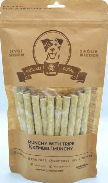 Rakun İşkembeli İnçe Çubuk Köpek Ödül Maması 12 cm 40' lı Paket