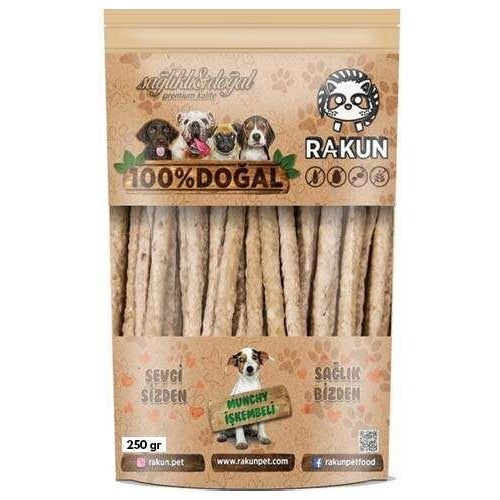 Rakun Munchy Kurutulmuş İşkembeli Sticks Köpek Ödülü 250 gr