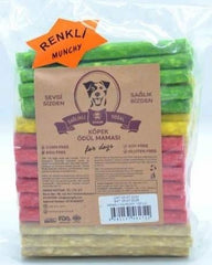 Rakun Munchy Renkli Çubuk İnce Köpek Ödül Maması 12 cm 100' lü Paket