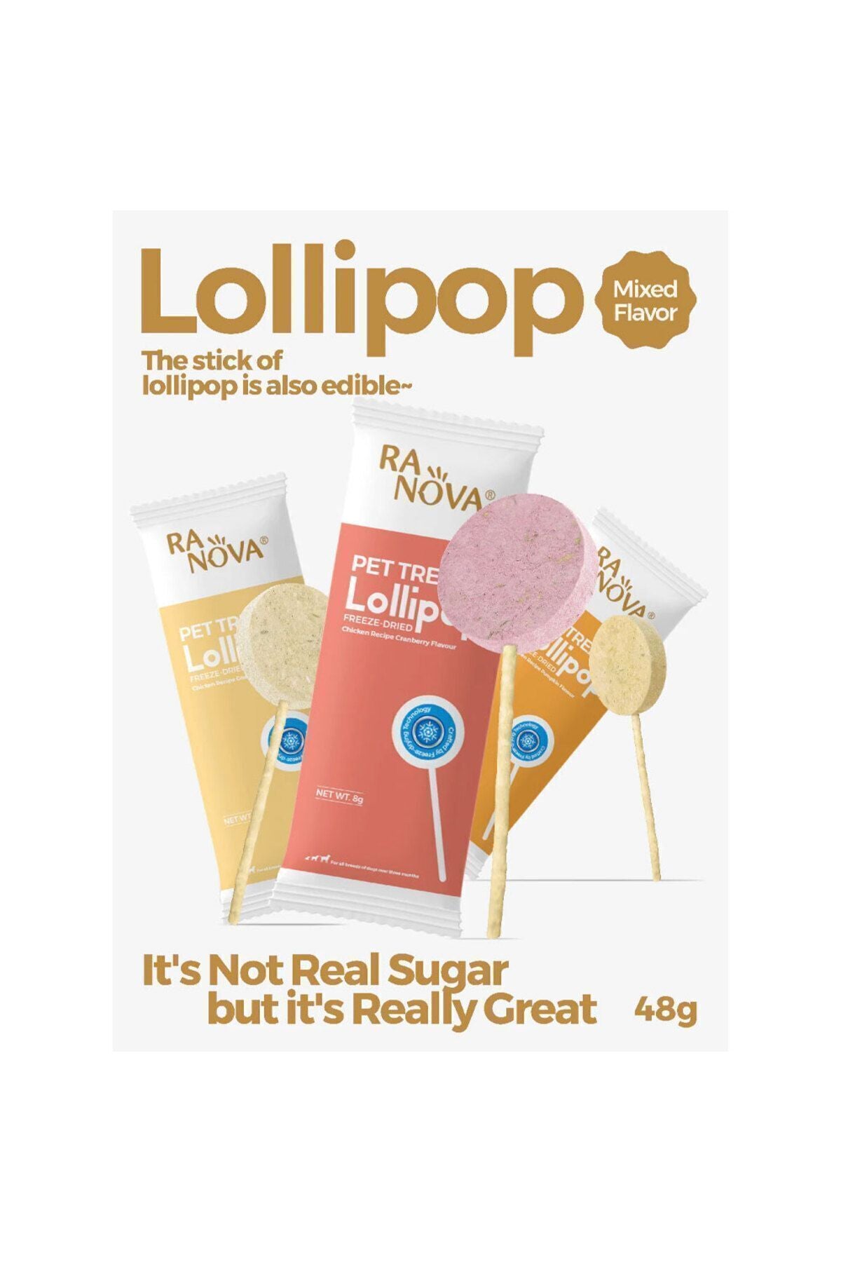 Ranova Köpekler için Karışık Lezzetli Lolipop 8 gr 6'lı