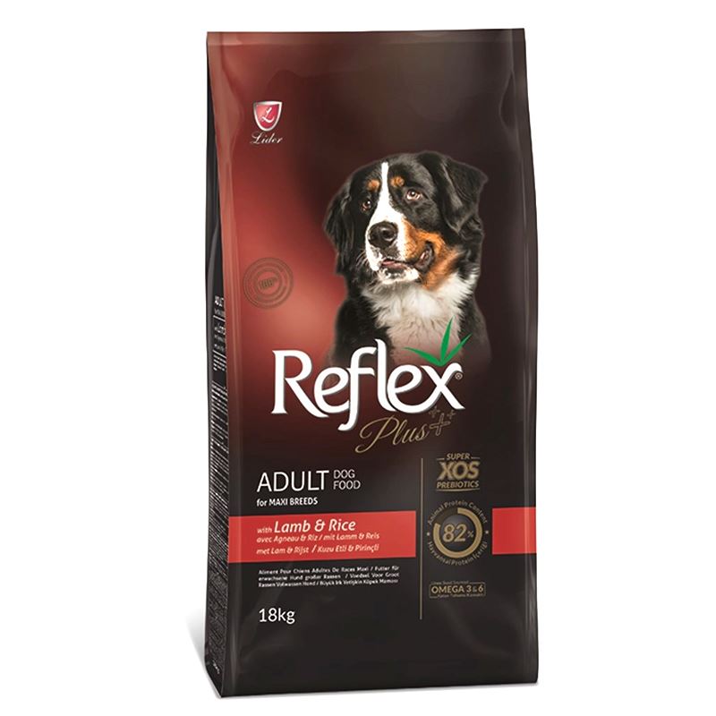 Reflex Plus Adult Maxi Kuzu ve Pirinçli Kuru Köpek Maması 18 kg