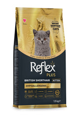 Reflex Plus British Shorthair Hipoalerjenik Tavuklu Yavru Kedi Kuru Maması 1,5 kg