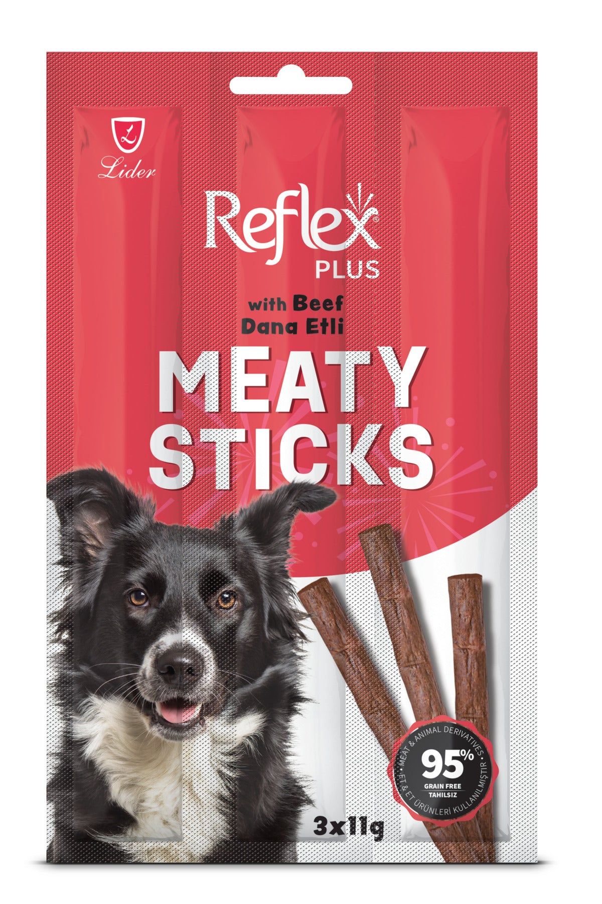 Reflex Plus Dana Etli Sticks Köpek Ödül Maması 3X11 gr