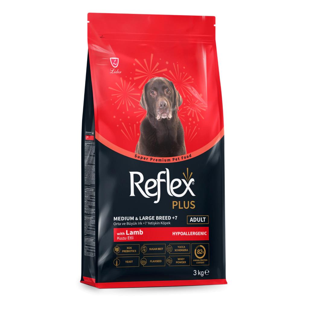 Reflex Plus Kuzulu ve Pirinçli Yaşlı Köpek Kuru Maması 3 kg