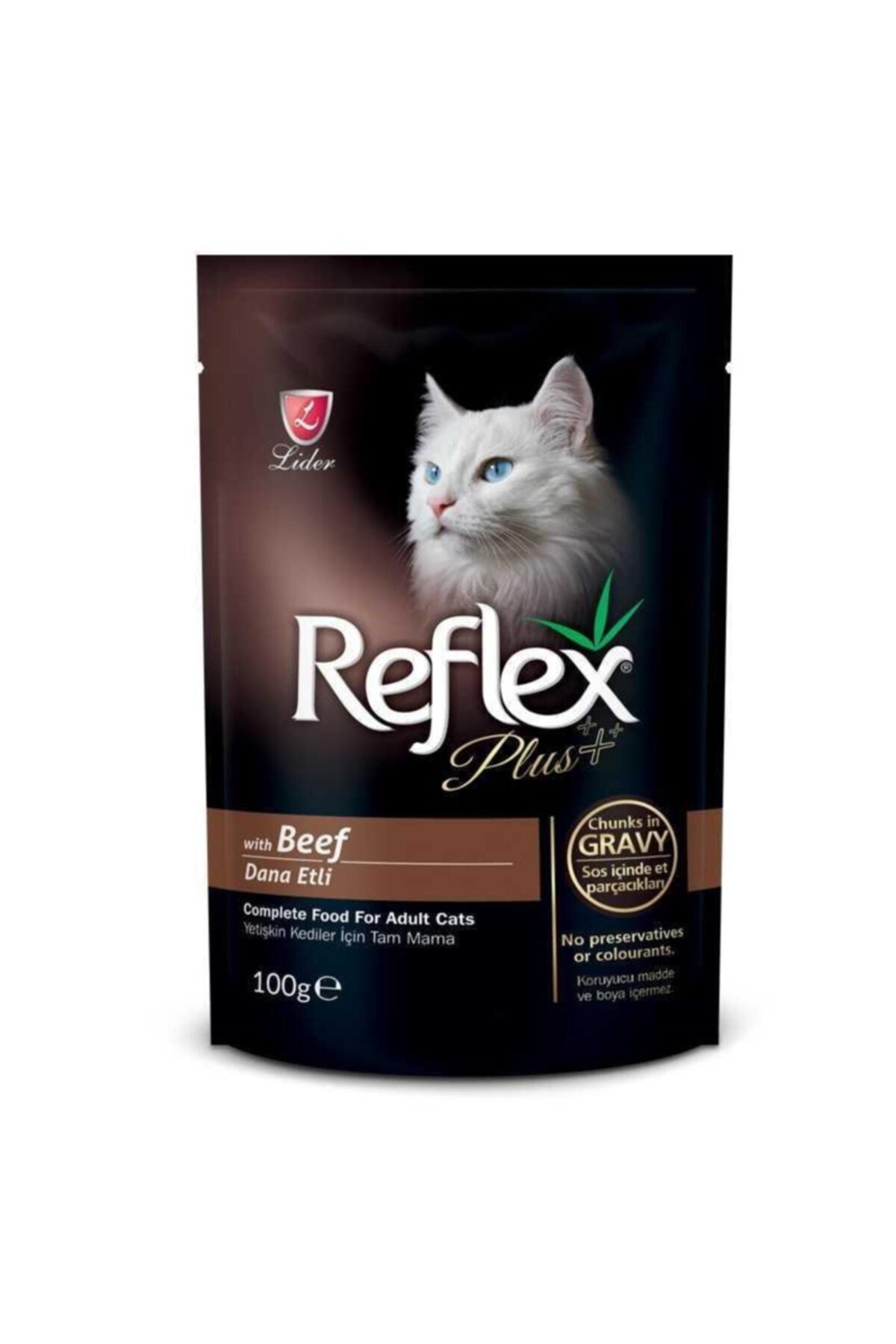 Reflex Pouch Biftek & Sos Kedi Yaş Maması 100 gr - Pet Keys