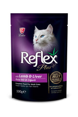 Reflex Pouch Kuzu & Ciğer Jelly Kedi Yaş Maması 100 gr