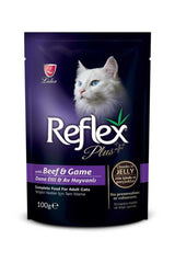 Reflex Pouch Kuzu Jelly Mor Kedi Yaş Maması 100 gr