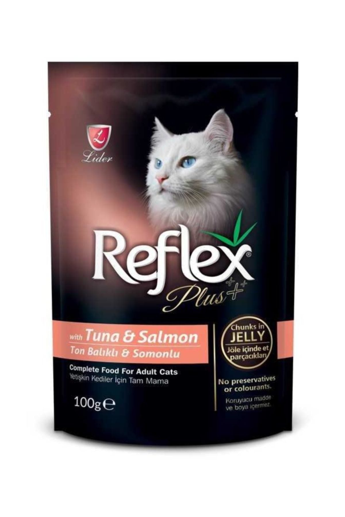 Reflex Pouch Ton Balıklı ve Somonlu Jelly Kedi Yaş Maması 100 gr