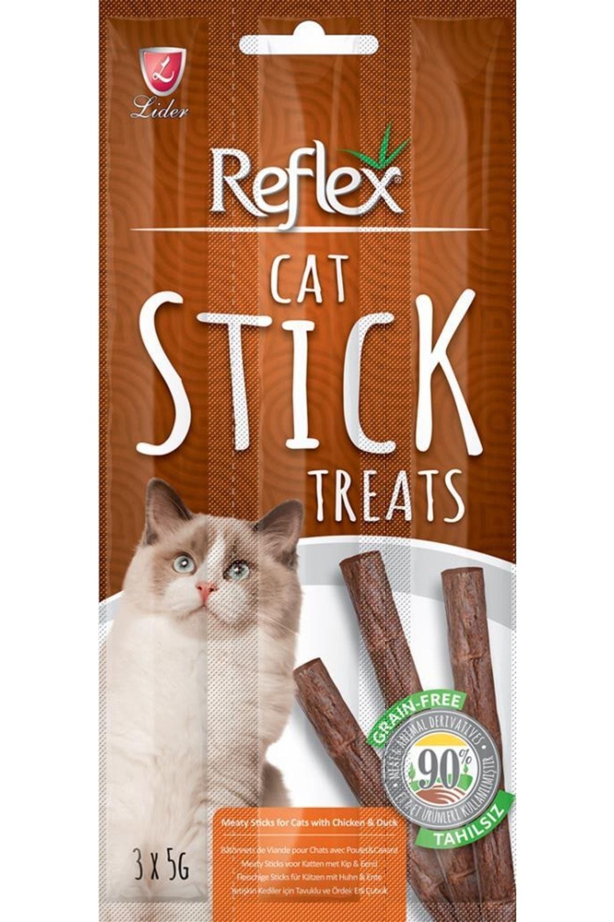 Reflex Tavuk ve Ördekli Sticks Kedi Ödül Maması 3X5 gr