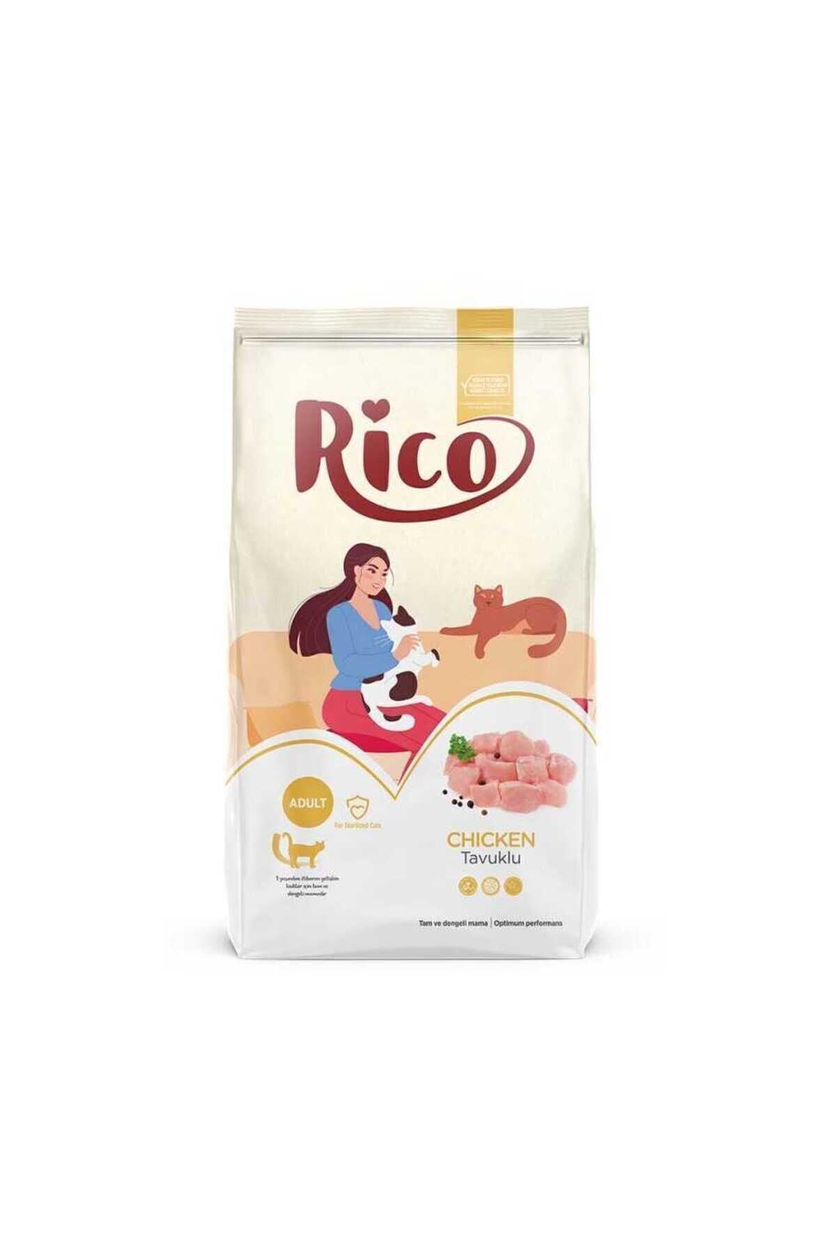 Rico Tavuklu Kısırlaştırılmış Yetişkin Kedi Kuru Maması 15 kg