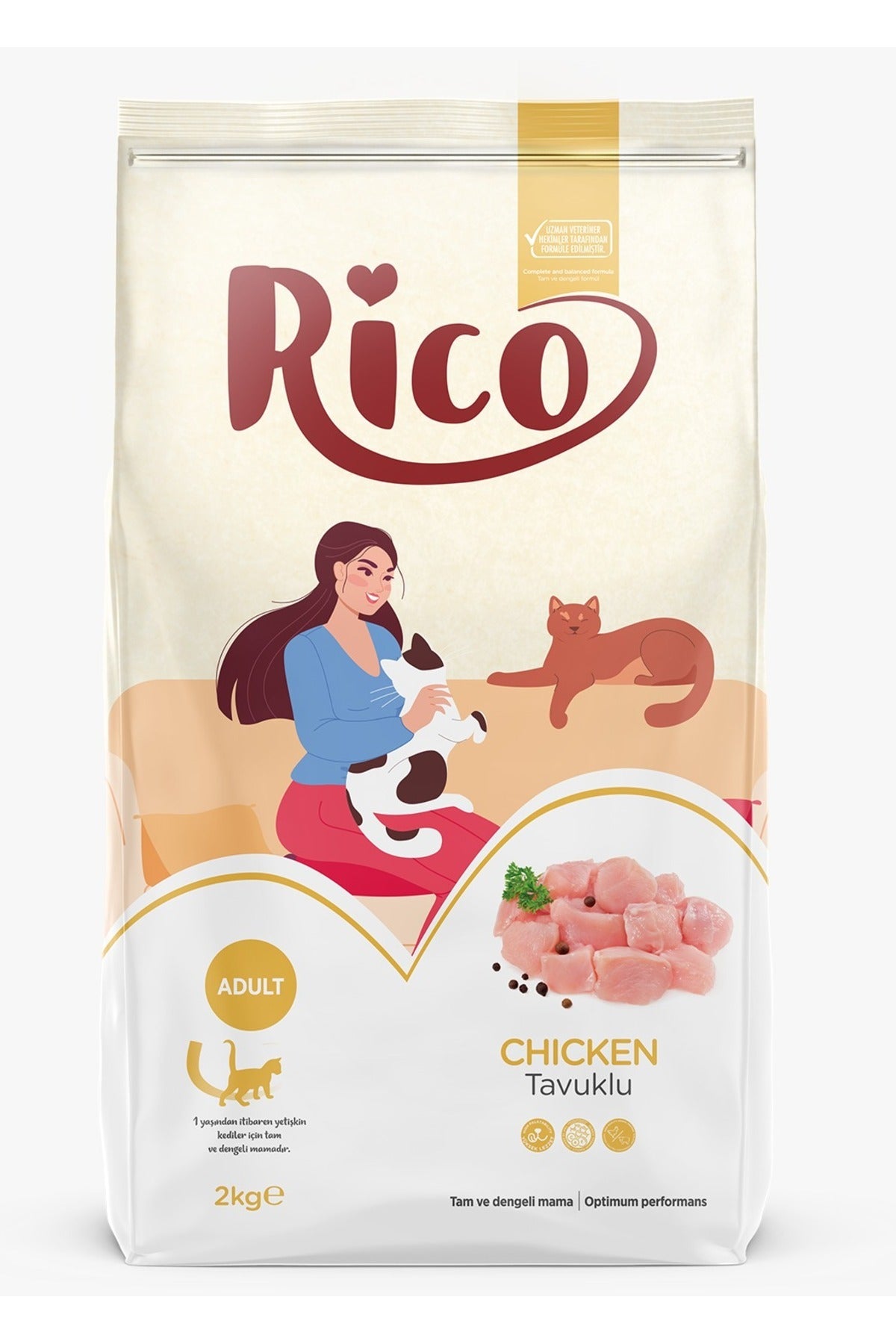 Rico Tavuklu Yetişkin Kedi Kuru Maması 15 kg