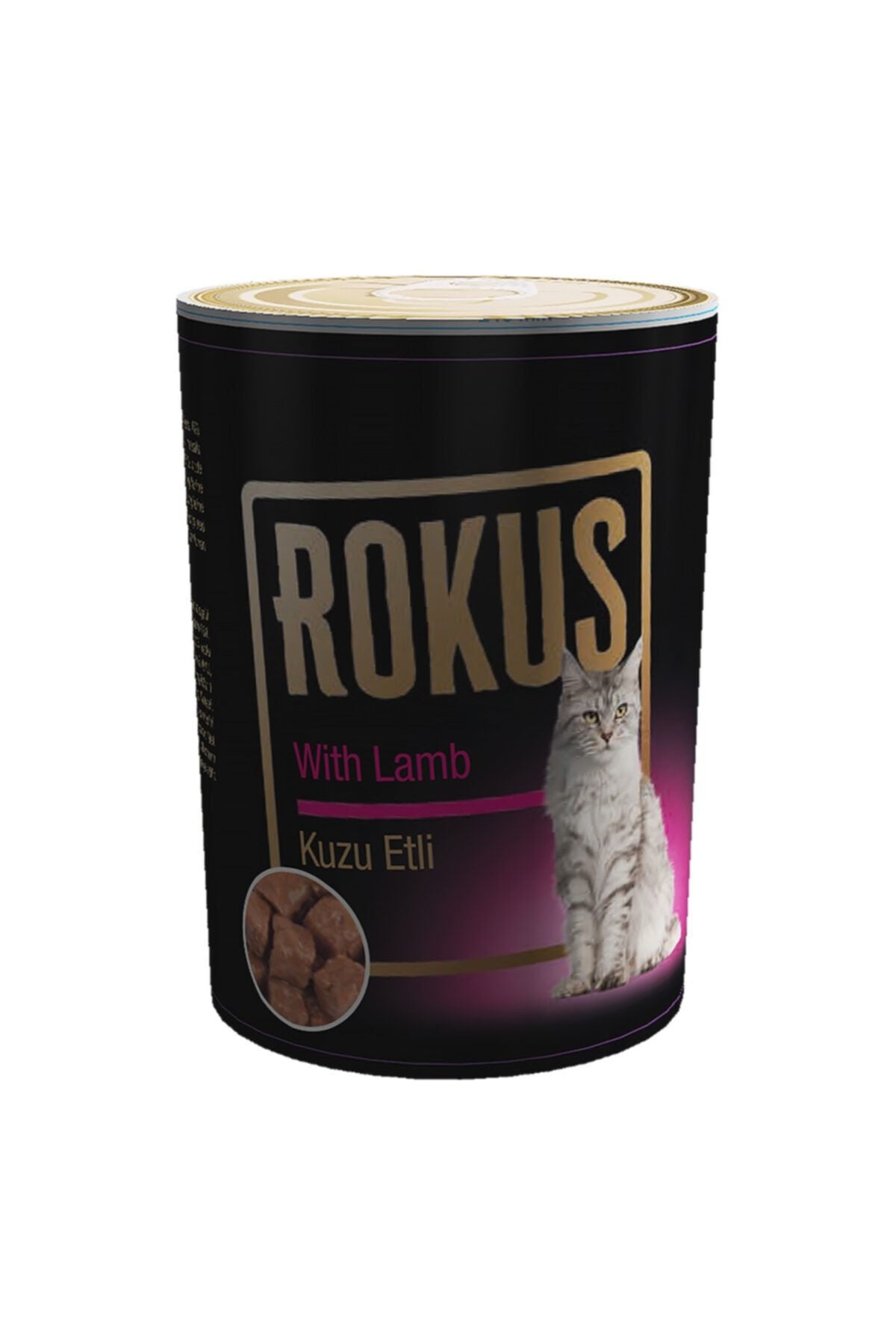 Rokus Kuzulu Yetişkin Kedi Konserve Yaş Maması 410 gr