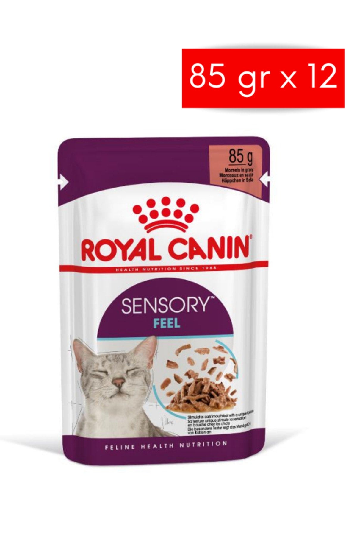 Royal Canin Sensory Feel Gravy Yetişkin Kedi Yaş Maması 12 X 85 gr