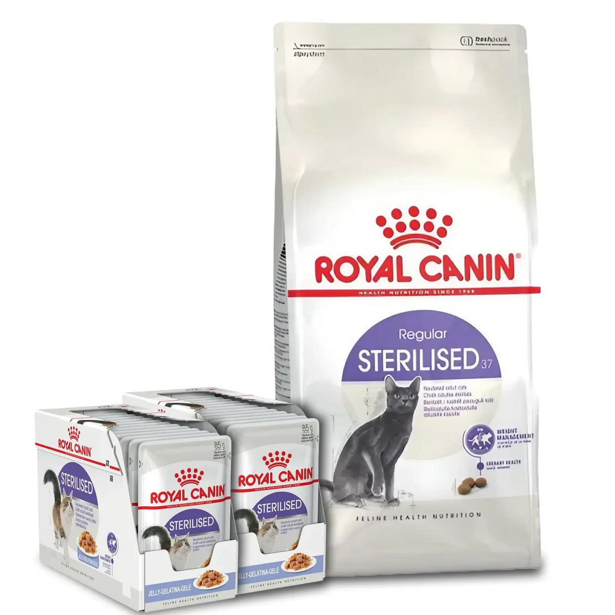 Royal Canin Sterilised 37 Kısırlaştırılmış Kedi Maması 15 kg 85 gr Sterilised Yaş Mama Hediyeli 24 Adet